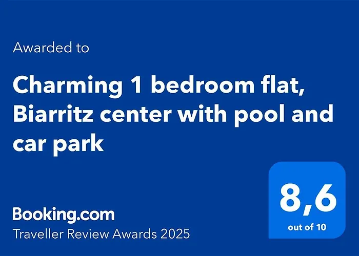 Charming 1 Bedroom Flat, Biarritz Center With Pool And Car Park